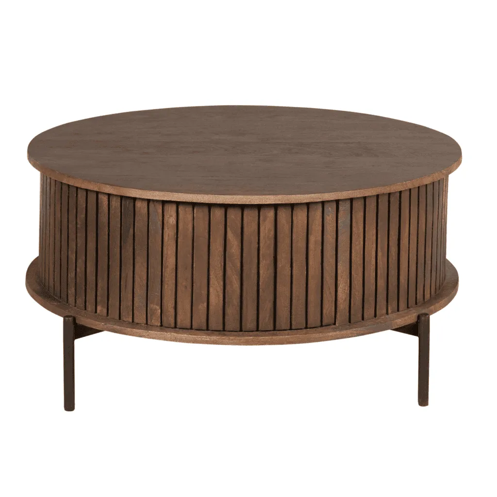 Coffee Table Madison Brown | 80 cm | Round - Starfurn