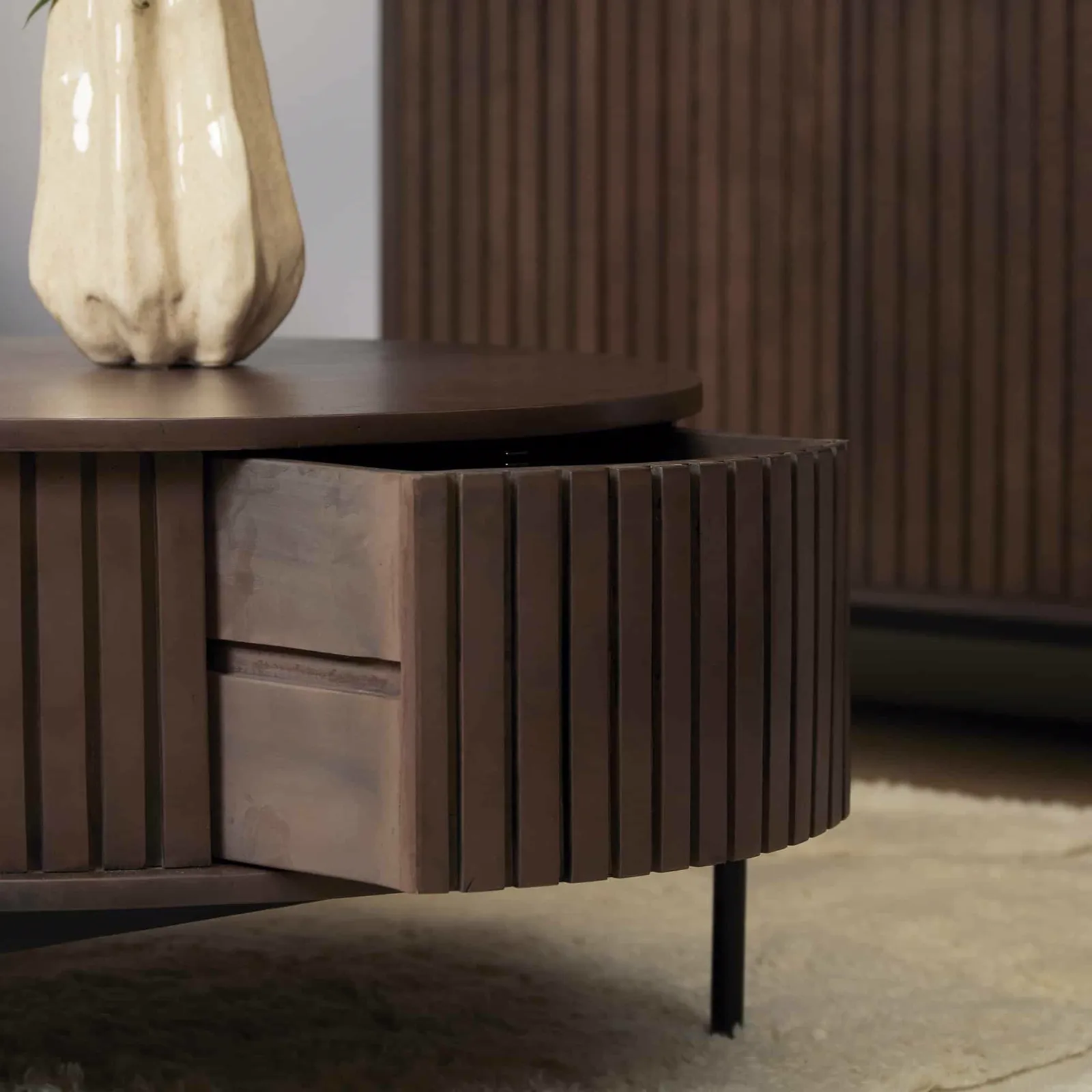 Coffee Table Madison Brown | 80 cm | Round - Starfurn