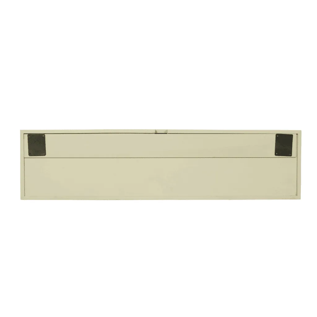 Zwevend tv meubel Madison Sand, 120 cm, van bovenaf gezien op een witte achtergrond - Starfurn