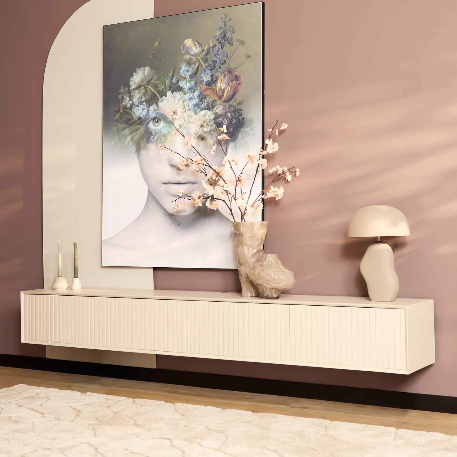 Floating TV Unit Madison Sand | 240 cm - Starfurn