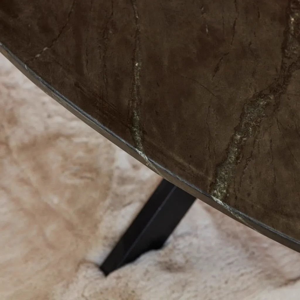 Coffee Table Faye Black Marble | 120 cm | Oval - Starfurn