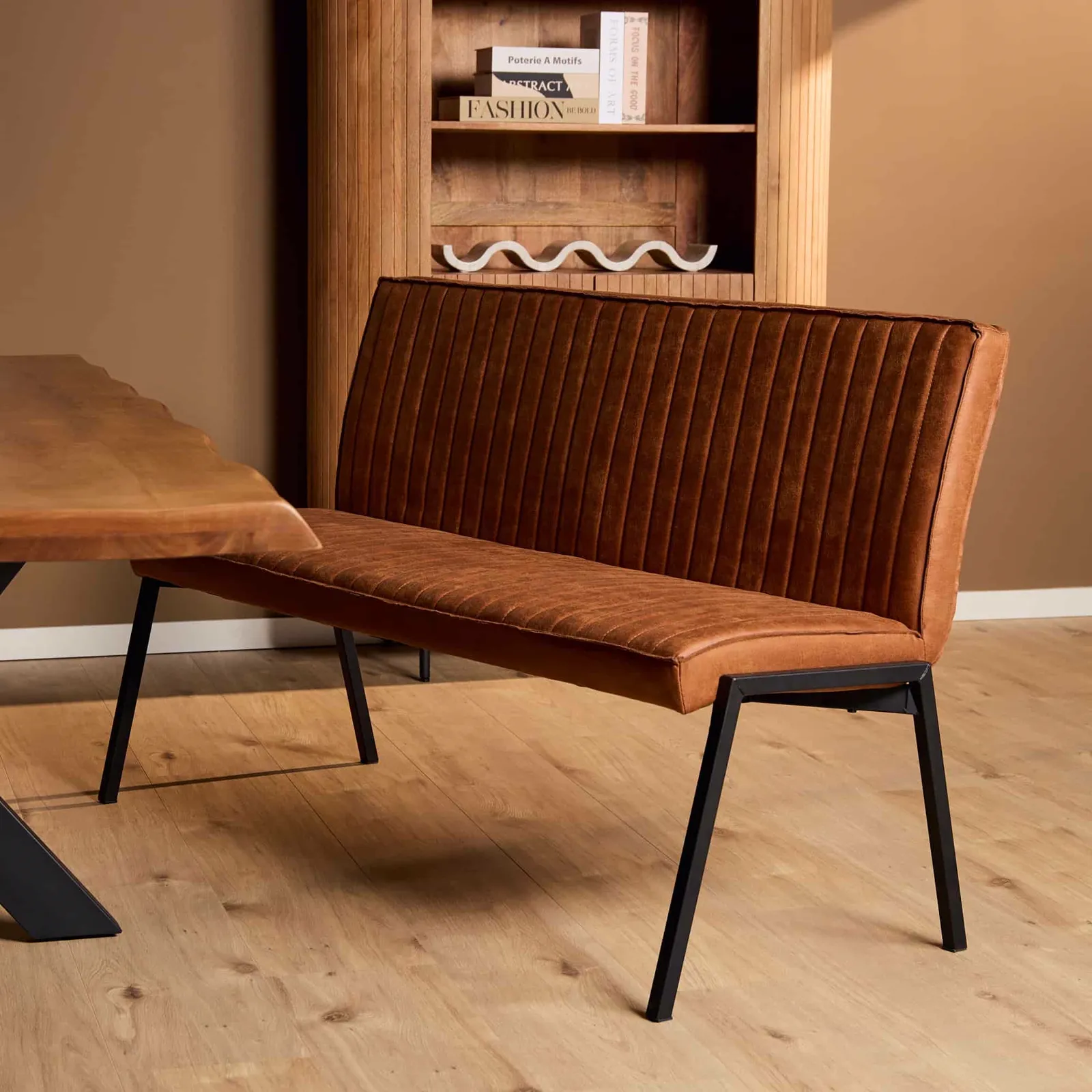 Dining Bench Tivoli Bull | 155 cm | Cognac - Starfurn