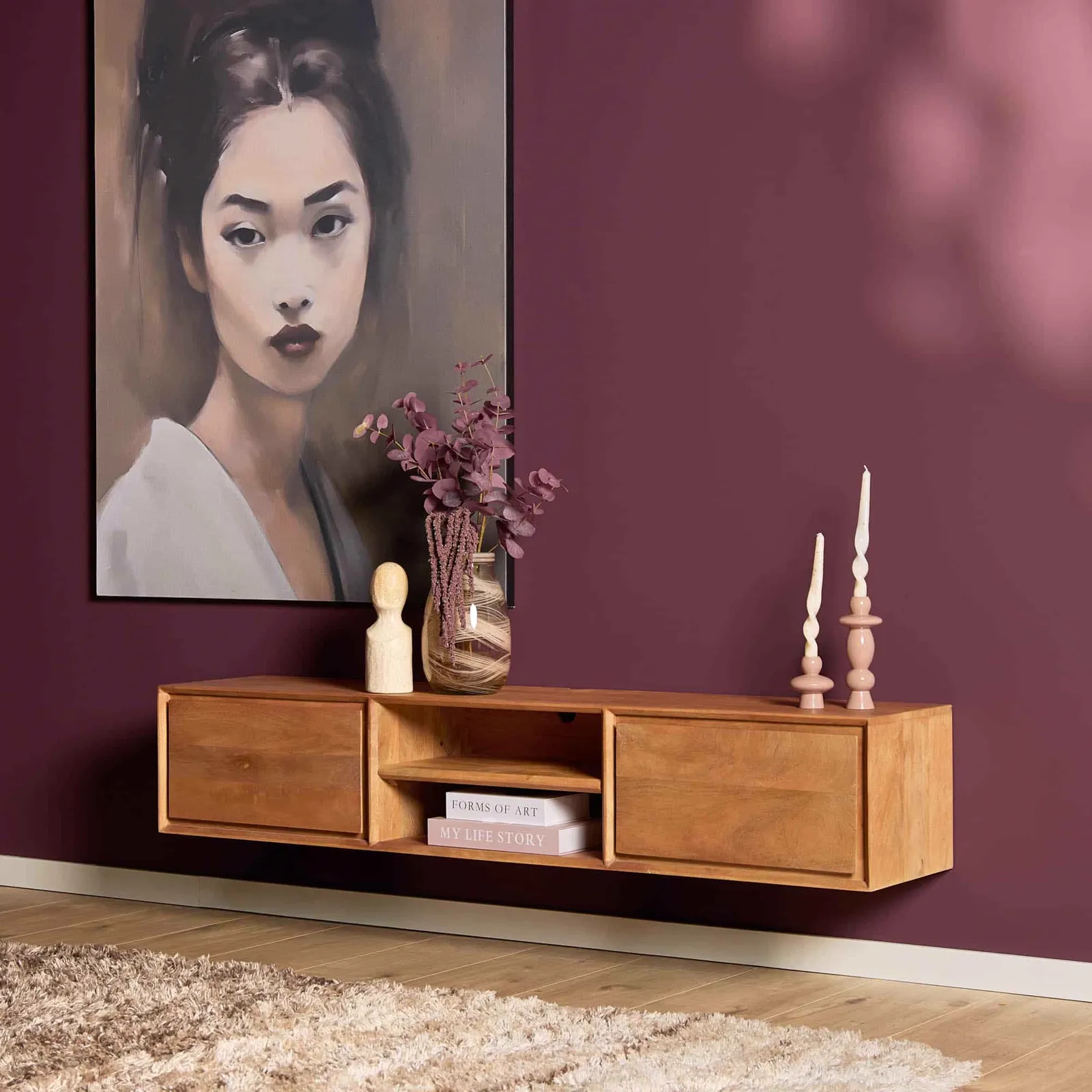Floating TV unit Ambiance Natural | 160 cm - Starfurn