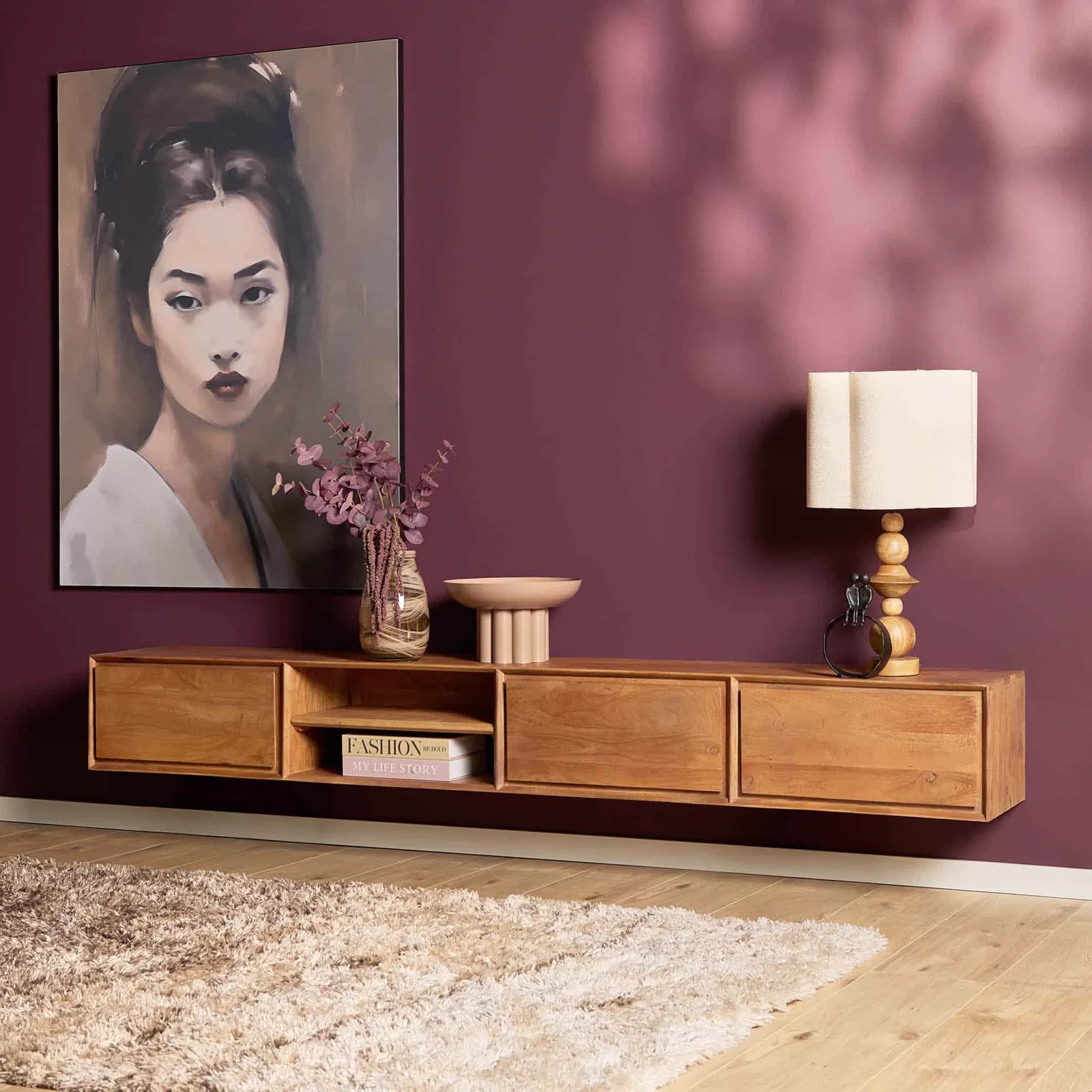 Floating TV Unit Ambiance Natural | 240 cm - Starfurn
