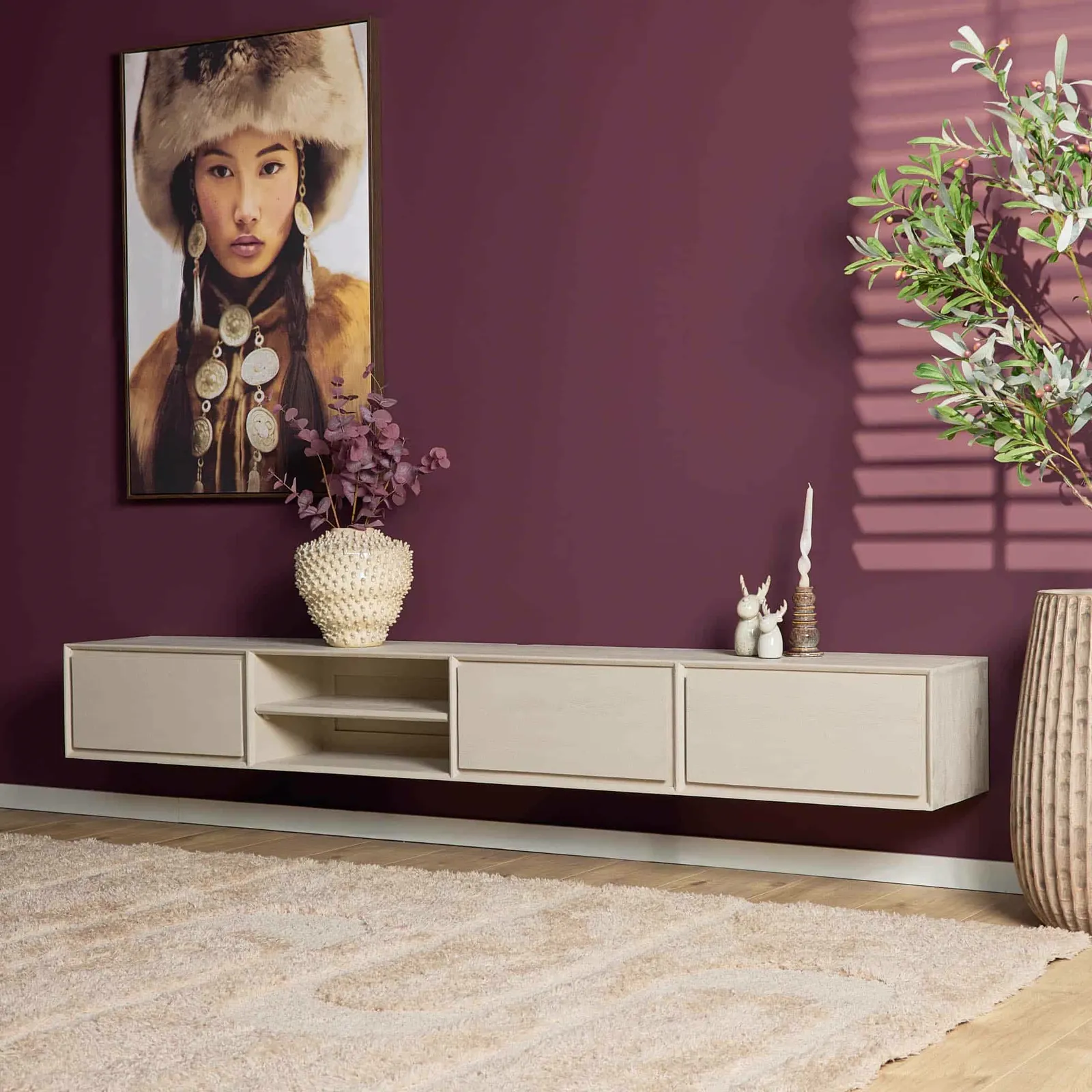 Floating TV unit Ambiance Sand | 280 cm - Starfurn