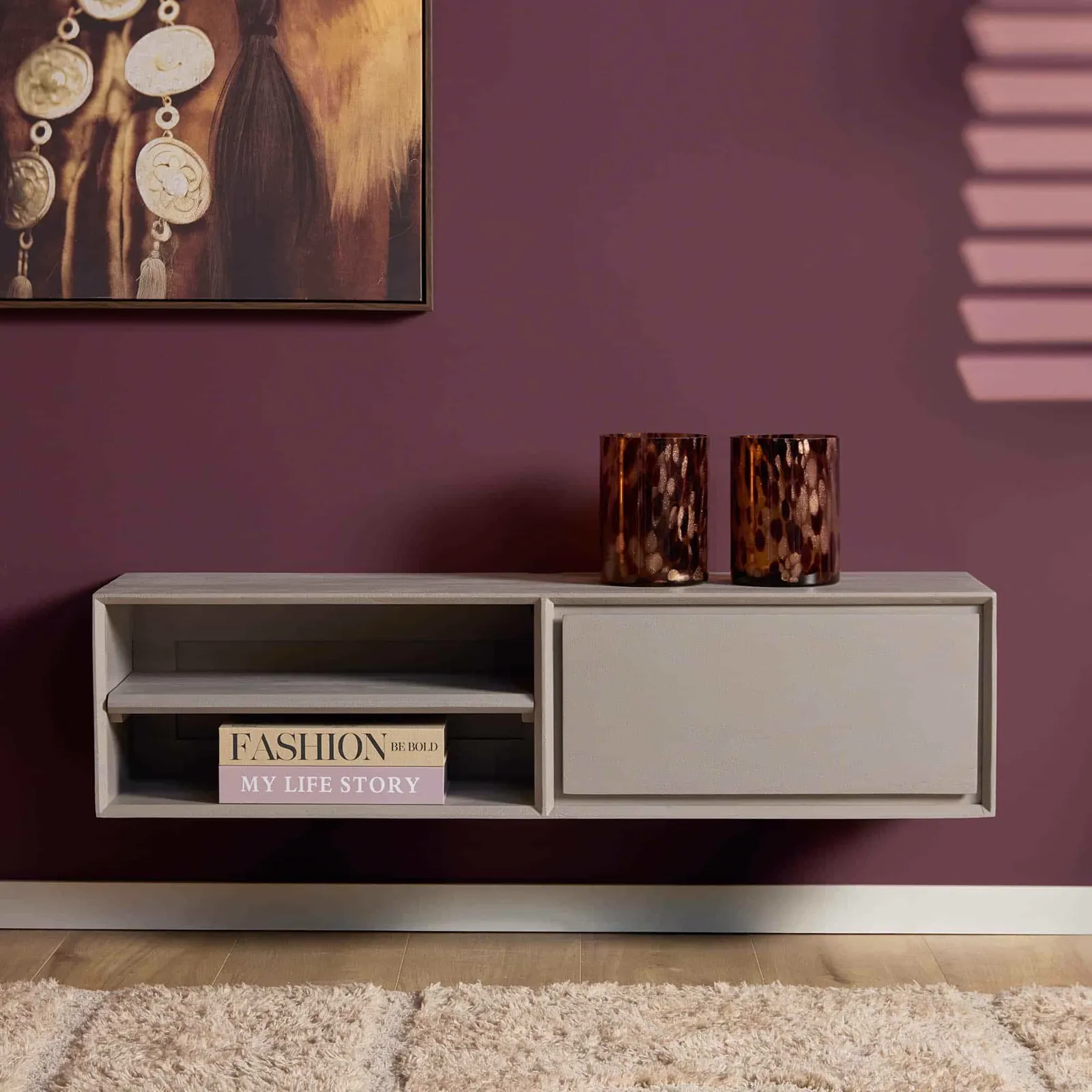 Floating TV unit Ambiance Taupe | 120 cm - Starfurn