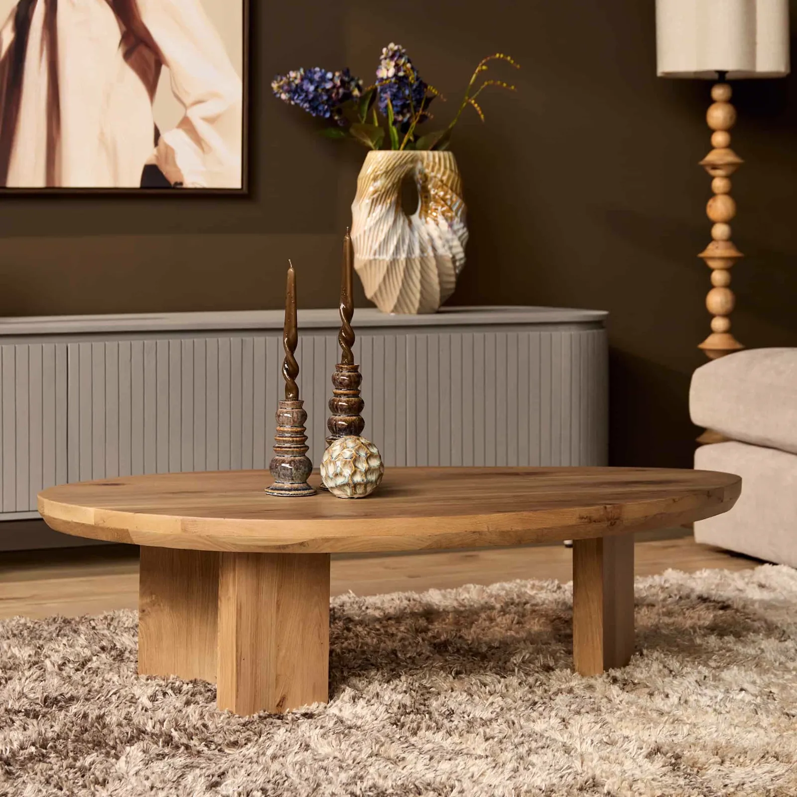 Zillah Coffee Table | 130 cm | Natural Oak - Starfurn