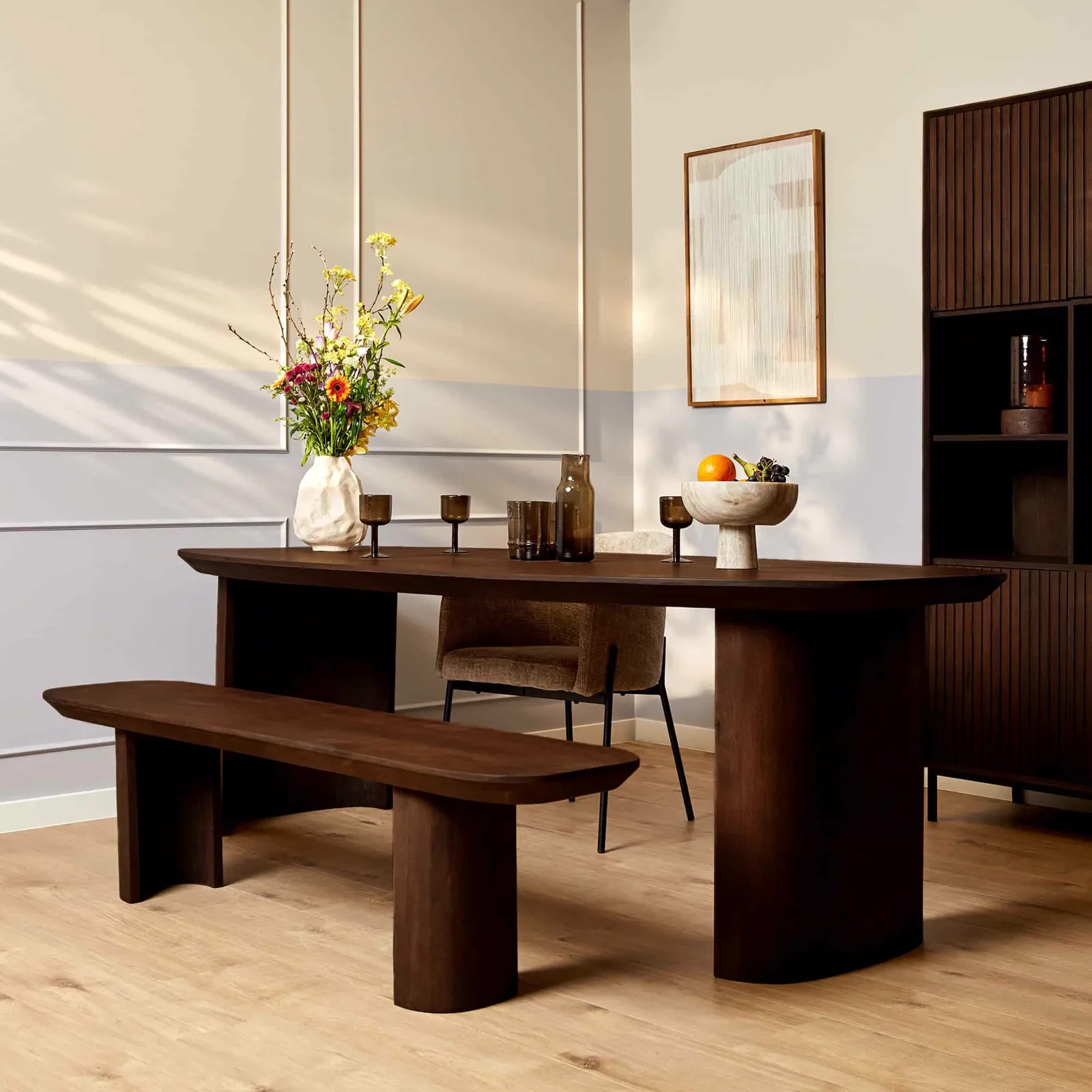 Eetkamerbank Maré Brown | 220 cm