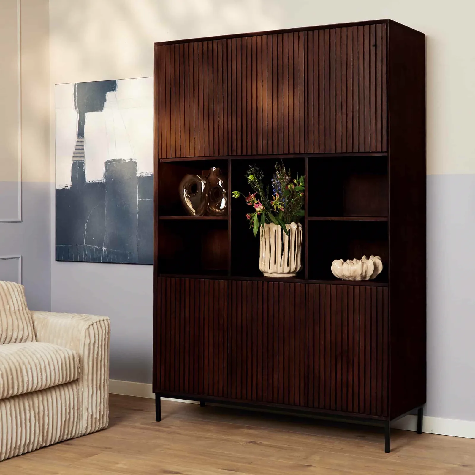 Shelf Cabinet Madison XL Brown | 135 cm - Starfurn