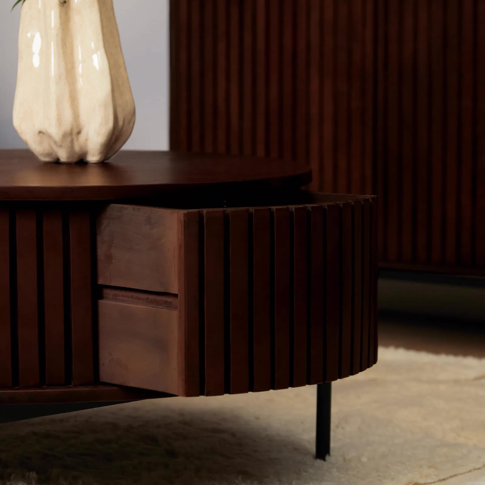 Coffee Table Madison Brown | 80 cm | Round - Starfurn