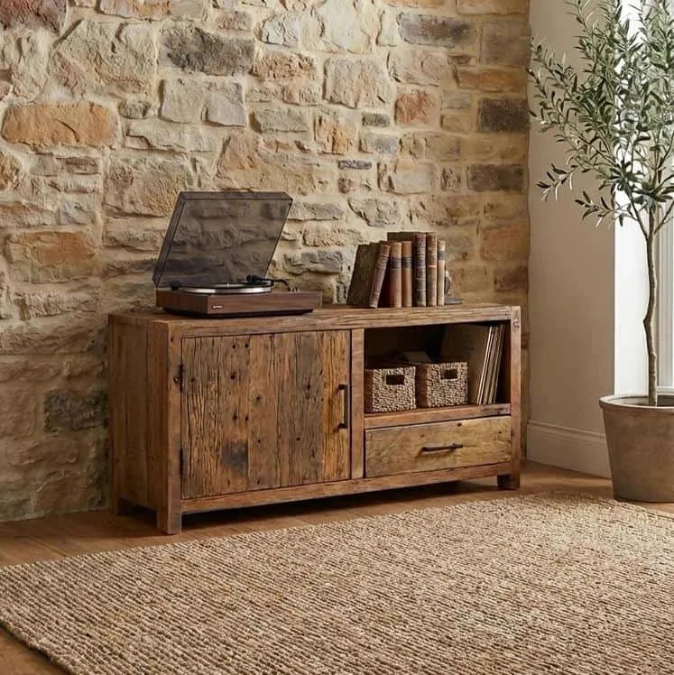 Brent TV Unit 120cm | Reclaimed Wood - Wildeboer & van der Weide