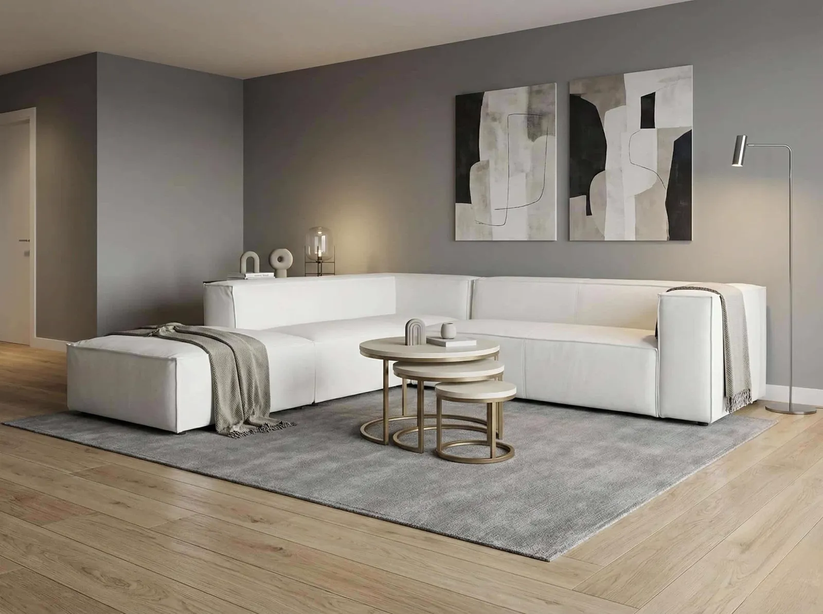 Ecksofa Summer weiss Toledo Leder - Het Anker, foto 2