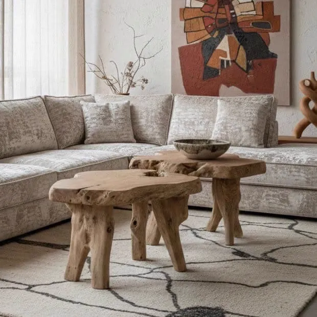 Coffee Table Tonnie | Root solid Teak - World of Brosi