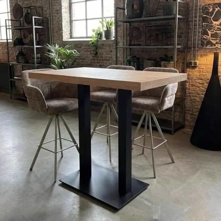 Bartafel Bano | Mangohout 120cm | Rechthoek