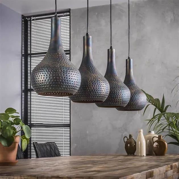 Punch Cone Pendant Light 4-light / Black brown - Zijlstra