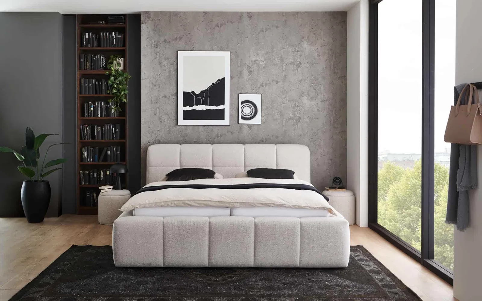 Bed frame VL-25 | Beige