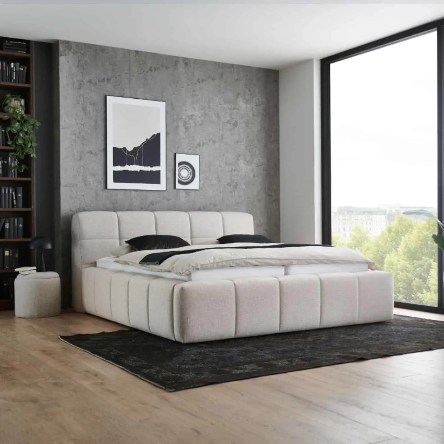 Bed frame VL-25 | Beige