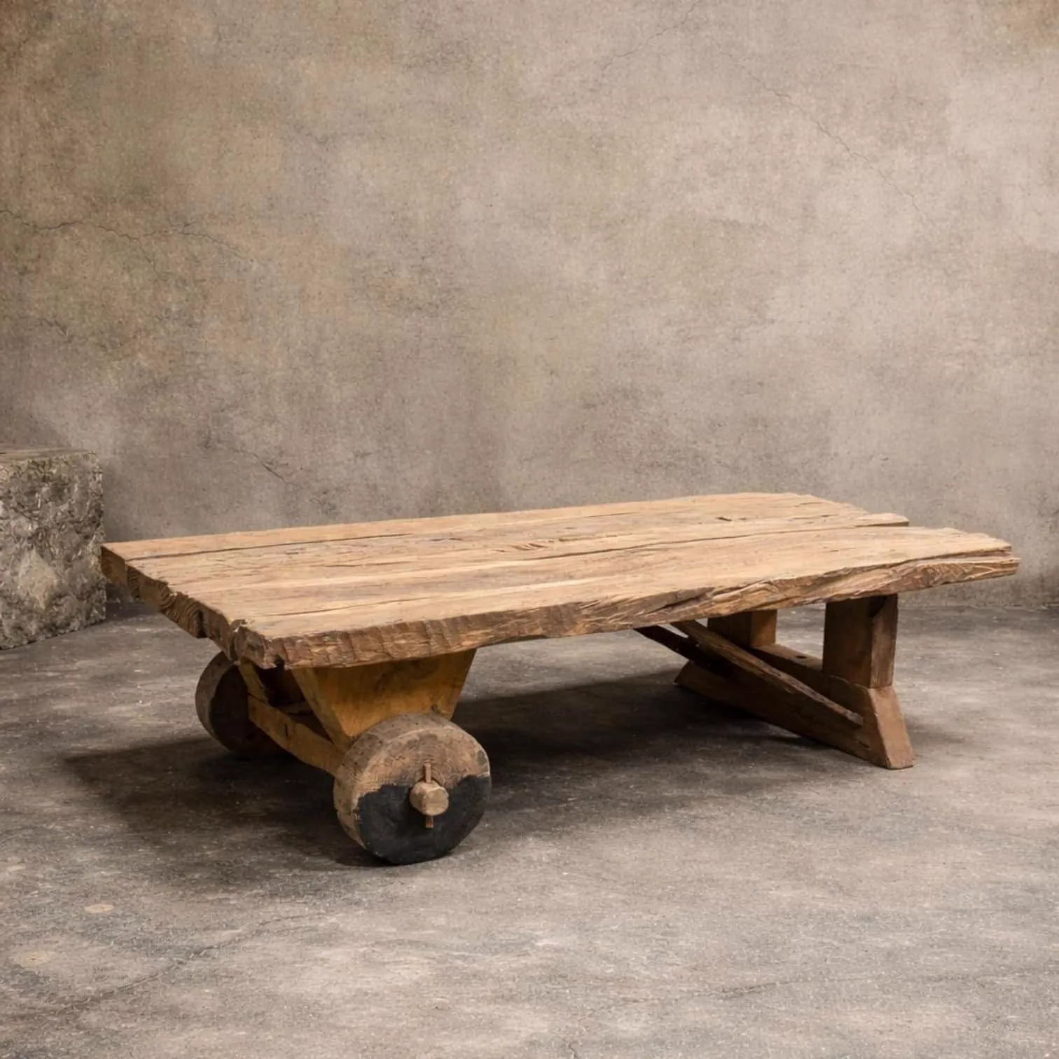 Coffee Table Nomad with wheels | Teak Wood