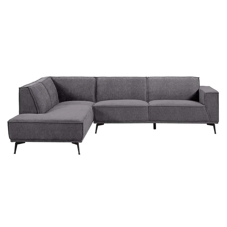 Leeds 2 5-AR + Ottoman L - City 464 Black Blue - Tower Living