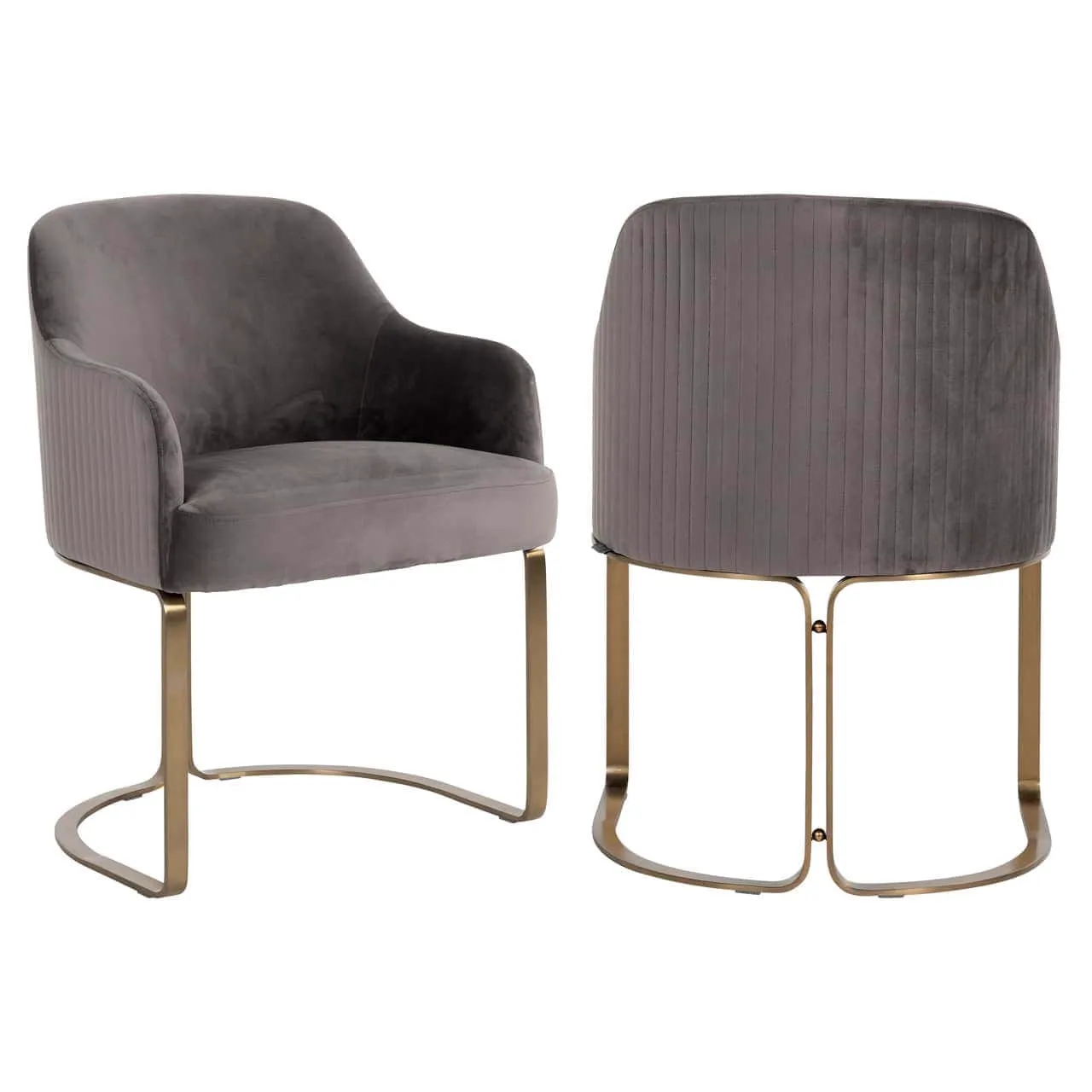 Hadley dining chair stone velvet - Richmond Interiors