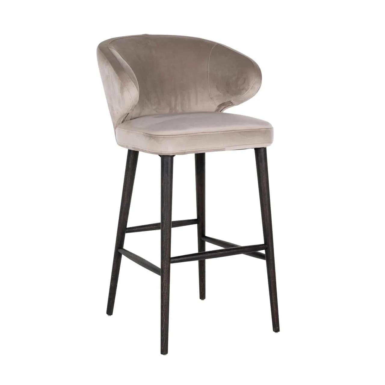 Bar Stool Indigo khaki velvet - Richmond Interiors
