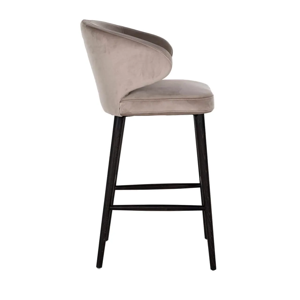 Bar Stool Indigo khaki velvet - Richmond Interiors