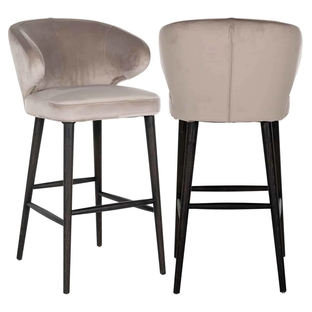 Bar Stool Indigo khaki velvet - Richmond Interiors
