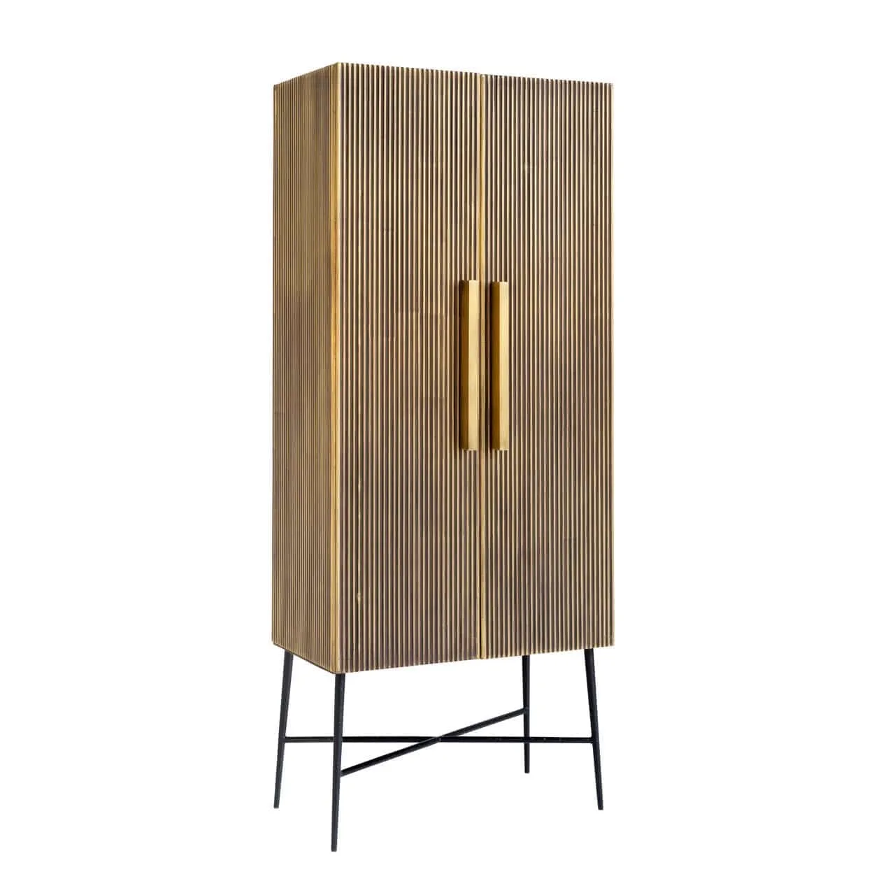 Ironville storage cabinet gold - Richmond Interiors