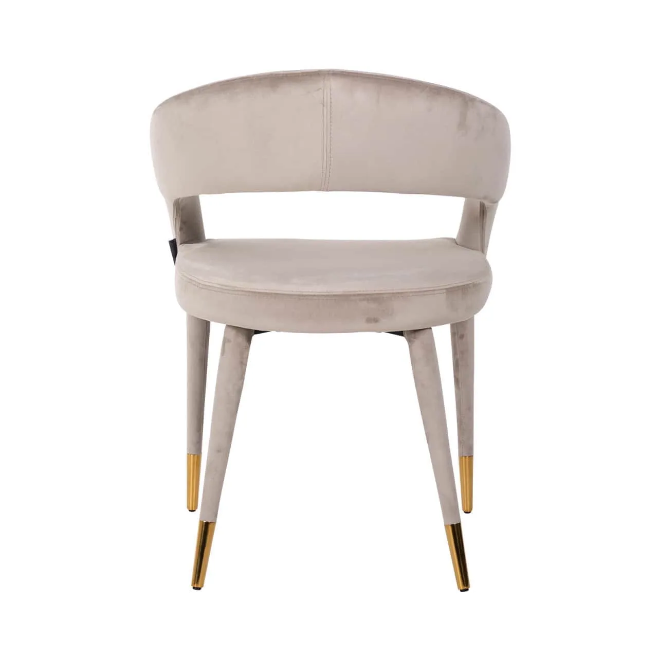 Dining chair Gia khaki velvet flame retardant - Richmond Interiors