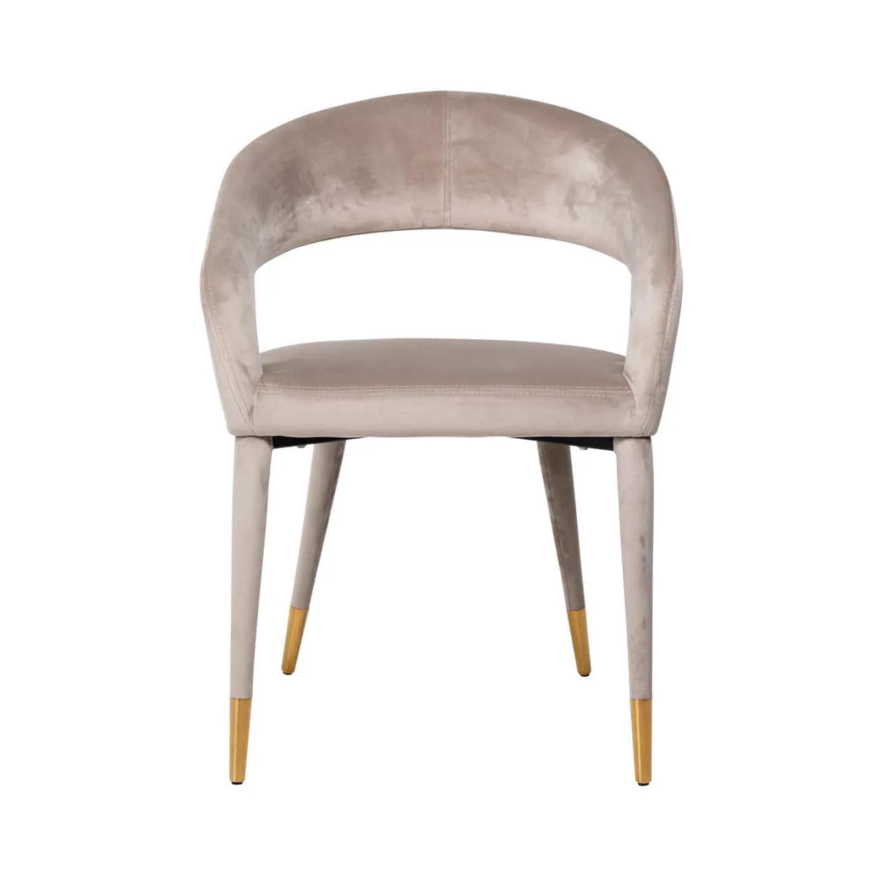 Dining chair Gia khaki velvet flame retardant - Richmond Interiors