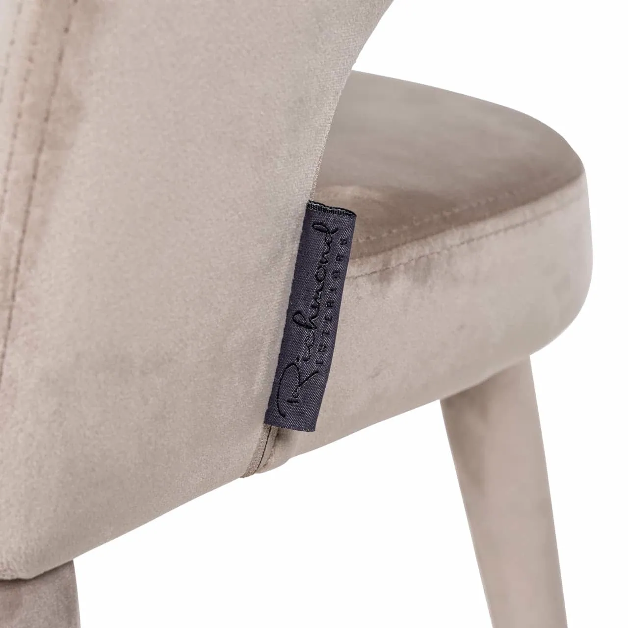 Dining chair Gia khaki velvet flame retardant - Richmond Interiors