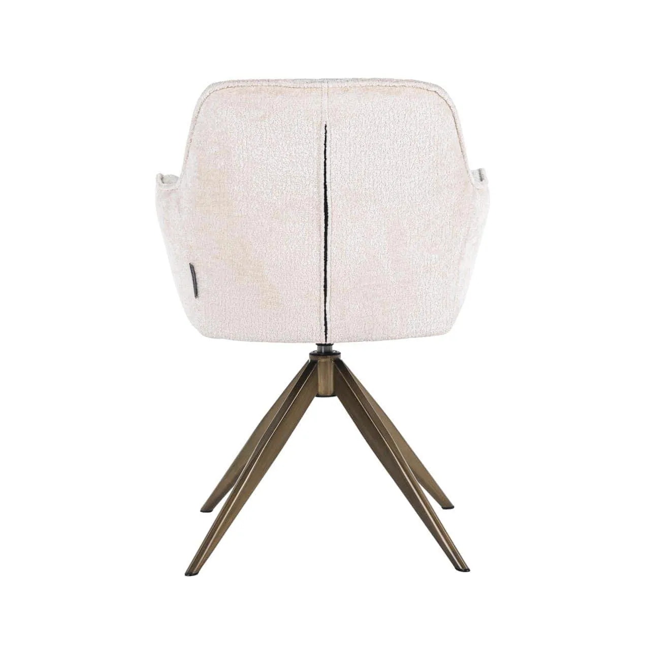 Dining Chair Aline FR white chenille swivel fire retardant - Richmond Interiors