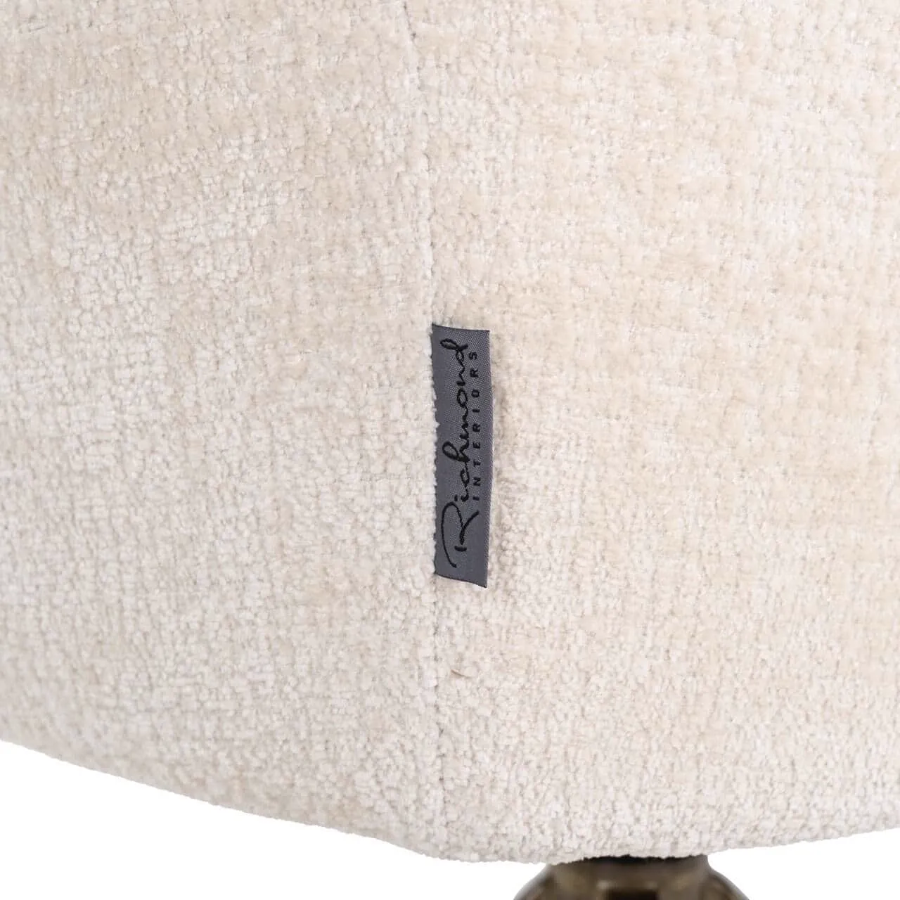 Dining Chair Aline FR white chenille swivel fire retardant - Richmond Interiors