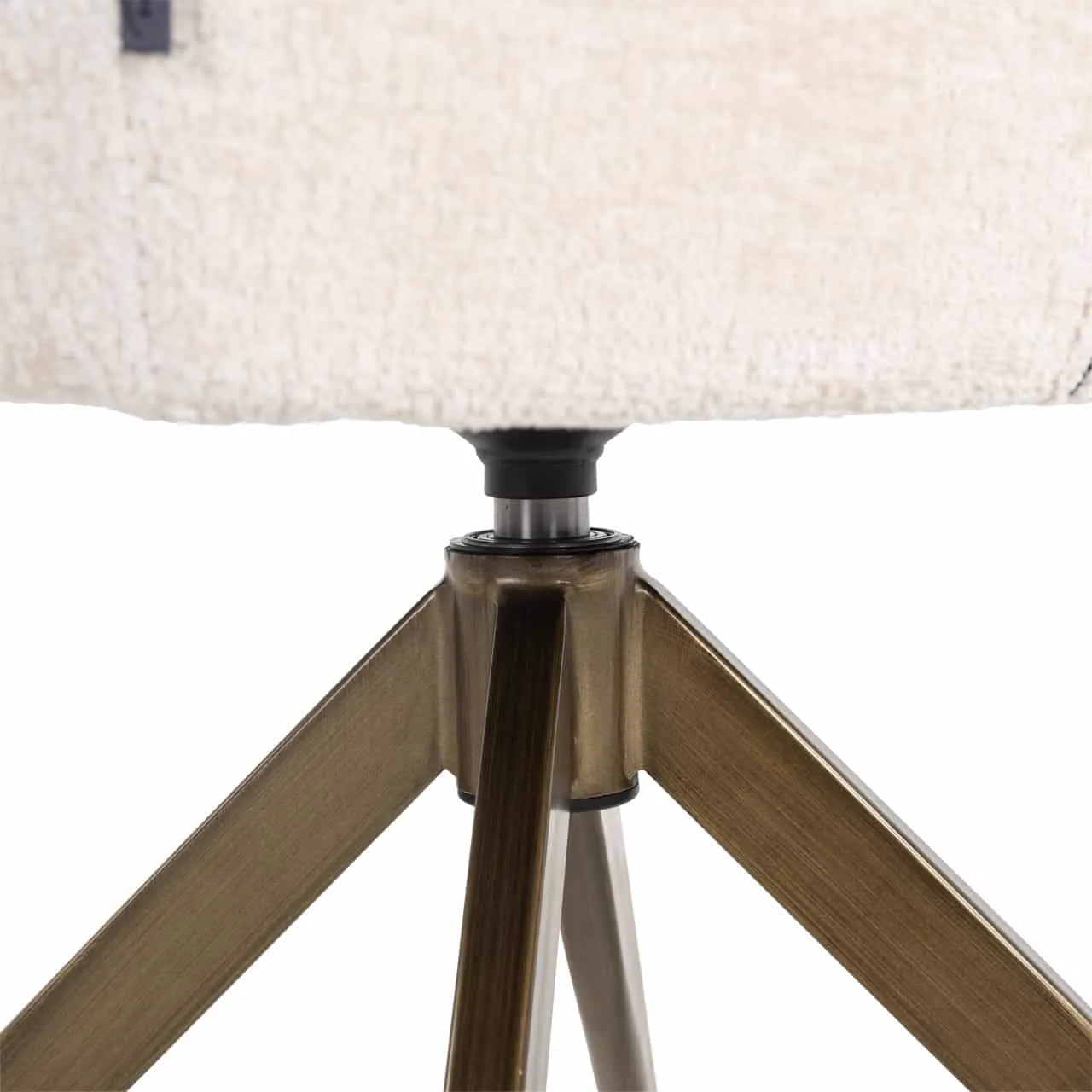 Dining Chair Aline FR white chenille swivel fire retardant - Richmond Interiors