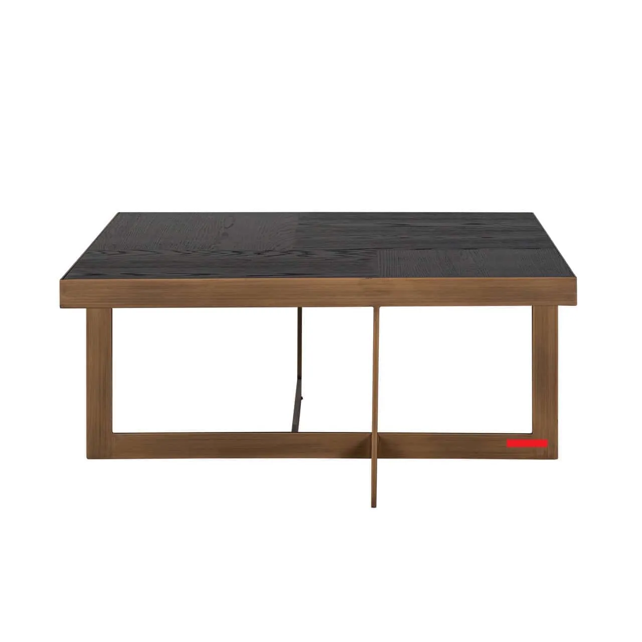 Couchtisch Cambon dark coffee 90x90 auf weißem Hintergrund, von vorne gesehen - Richmond Interiors