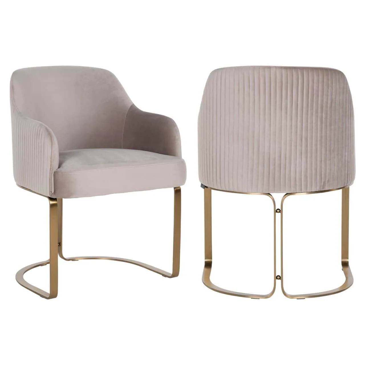 Dining chair Hadley khaki velvet fire retardant - Richmond Interiors