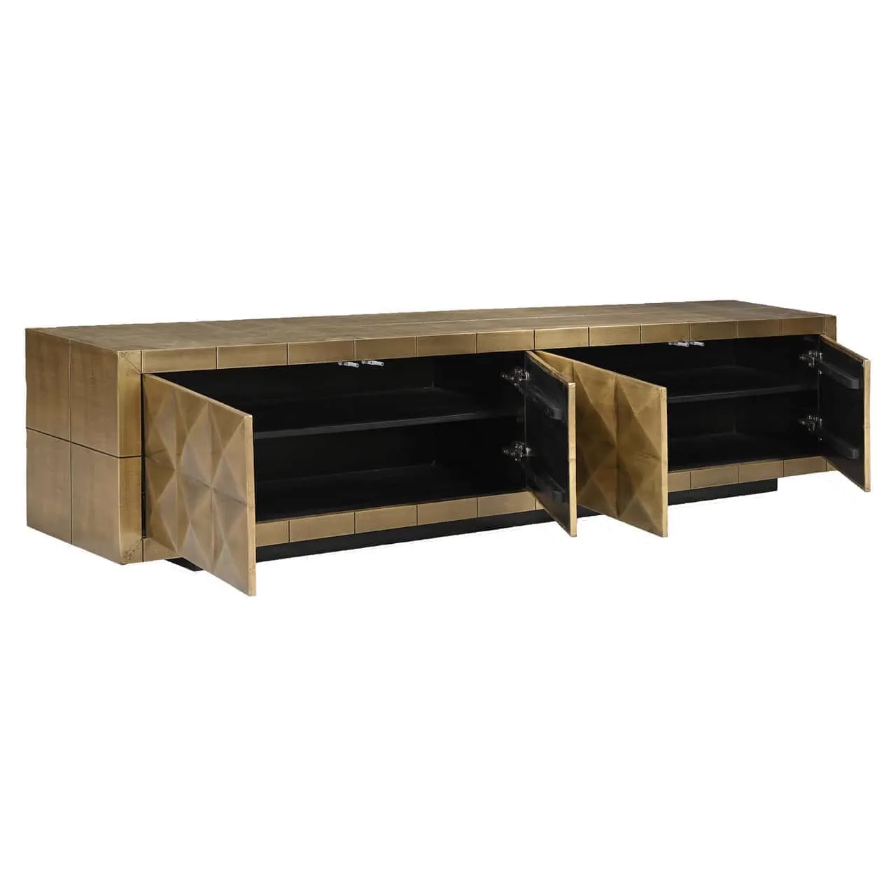Collada TV Unit in Brushed Gold - Richmond Interiors