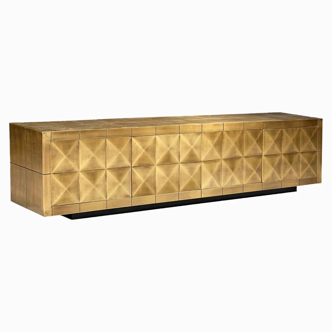 Collada TV Unit in Brushed Gold - Richmond Interiors