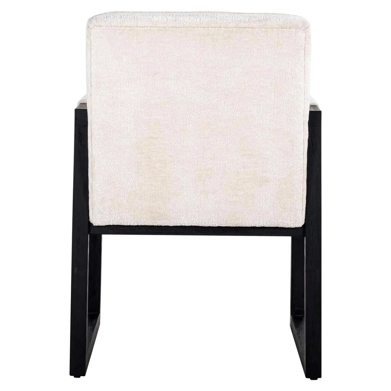 Esszimmerstuhl Beck white chenille von hinten auf weißem Hintergrund - Richmond Interiors