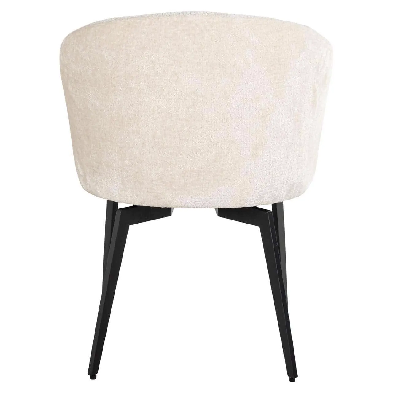 Amphara dining chair FR white chenille fire retardant - Richmond Interiors