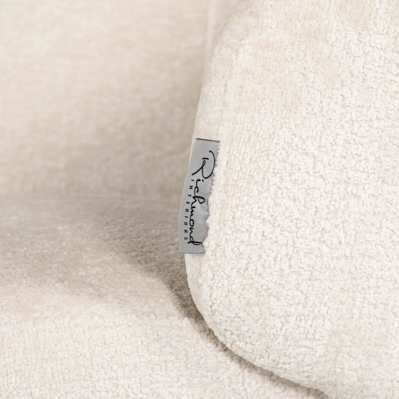 Amphara dining chair FR white chenille fire retardant - Richmond Interiors