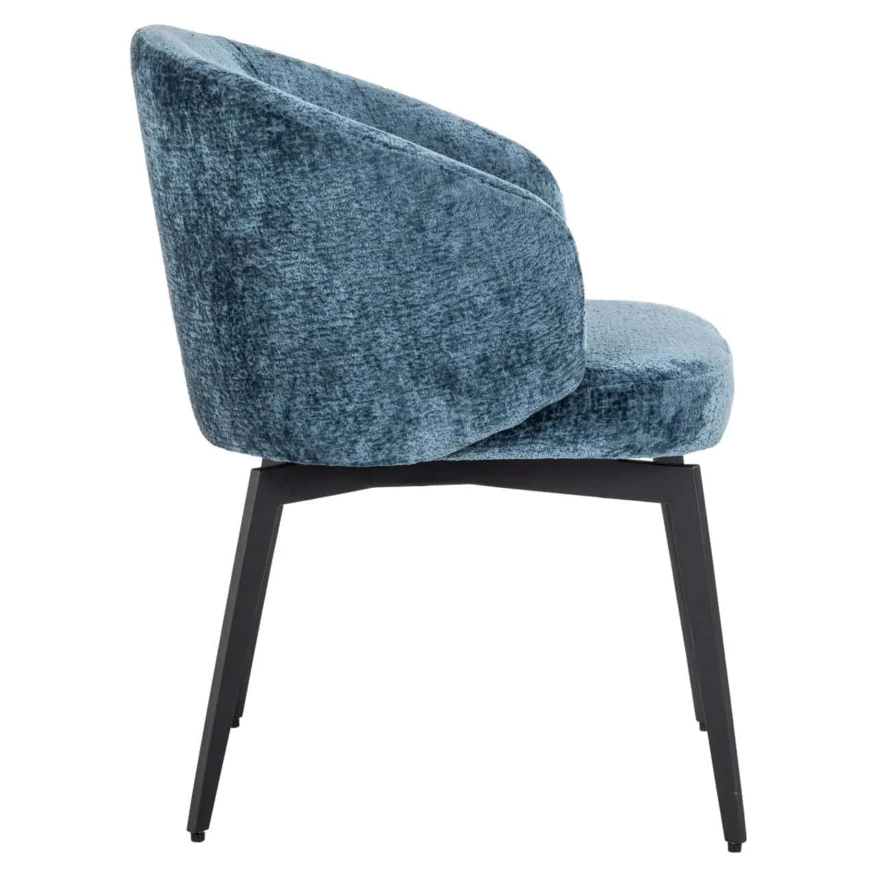 Amphara dining chair blue chenille flame retardant - Richmond Interiors