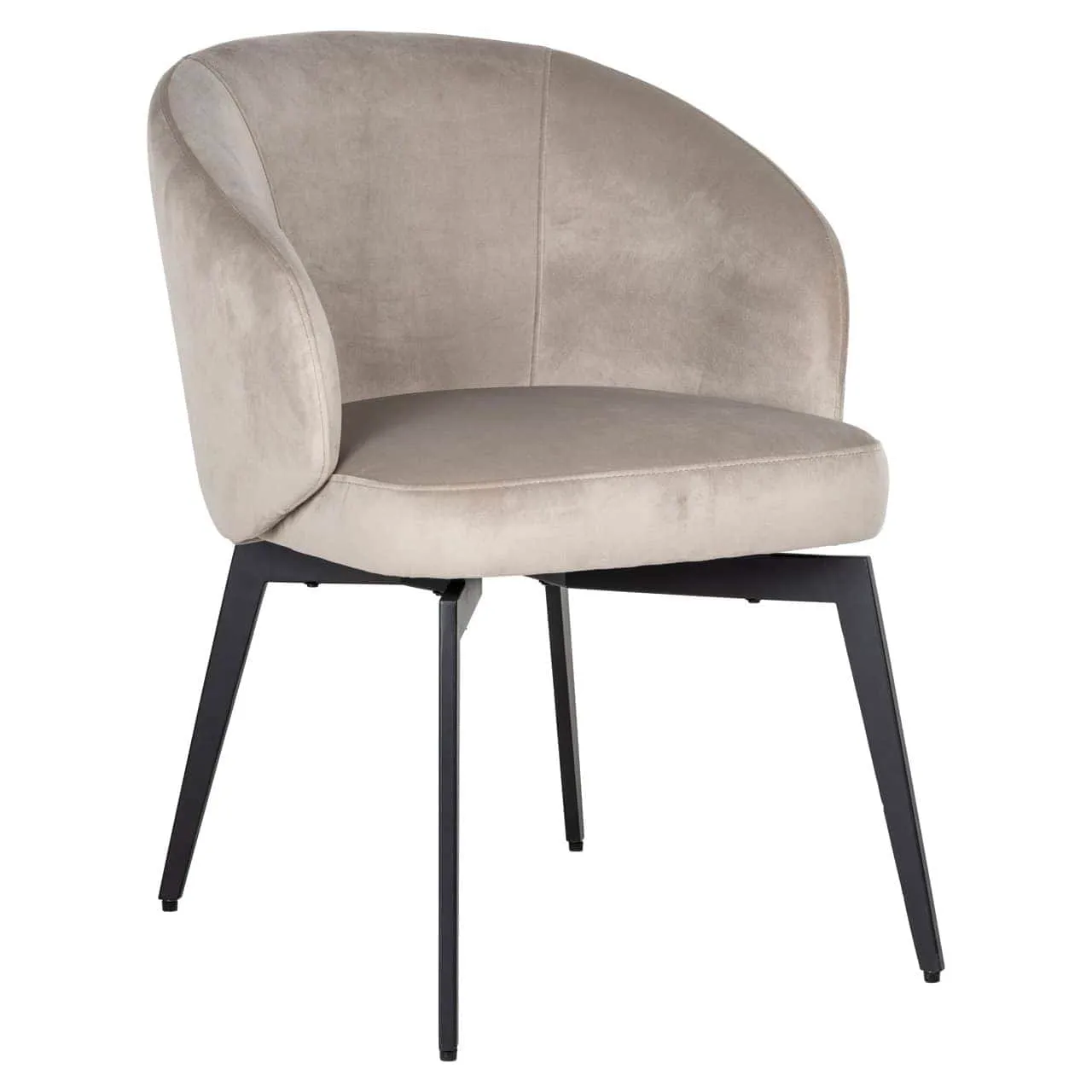 Dining chair Amphara khaki velvet flame retardant - Richmond Interiors