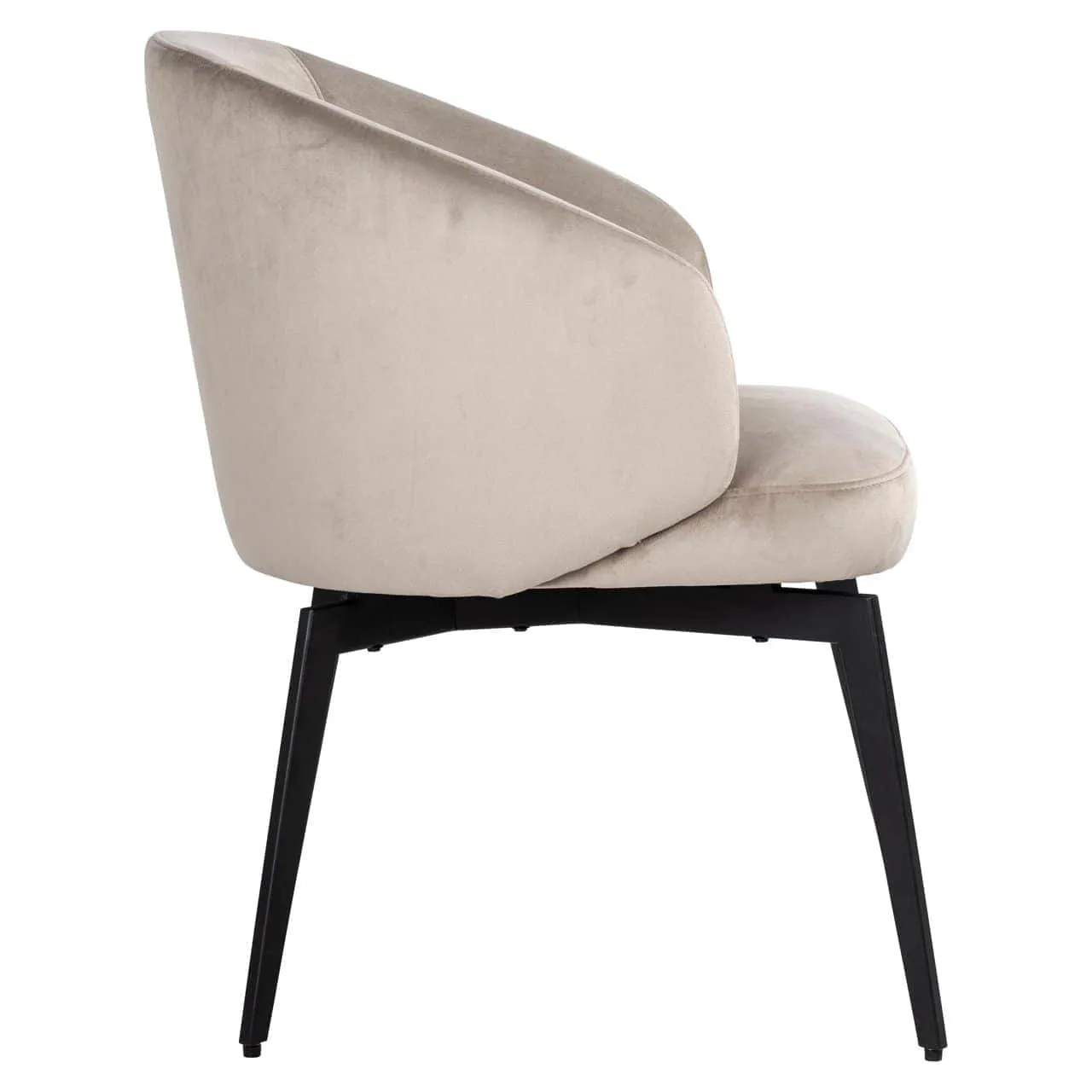 Dining chair Amphara khaki velvet flame retardant - Richmond Interiors