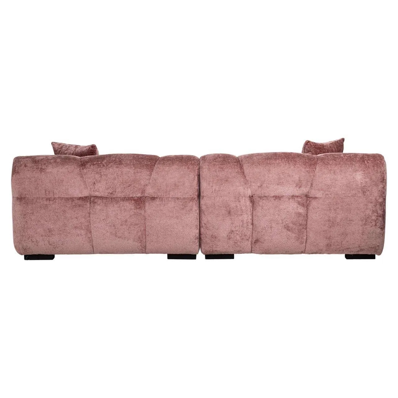 Die Rückseite des Sofas Charelle rose chenille, fotografiert auf weißem Hintergrund - Richmond Interiors