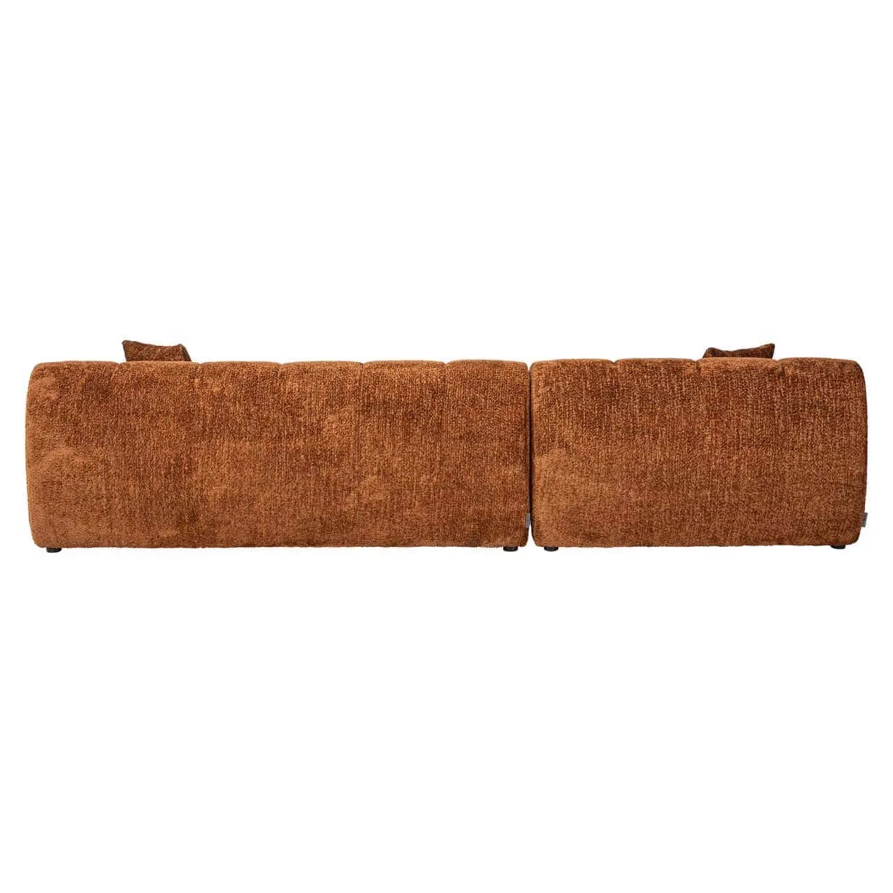 Draufsicht des Sofas Cube lovely cinnamon 3-seater + lounge left auf weißem Hintergrund - Richmond Interiors