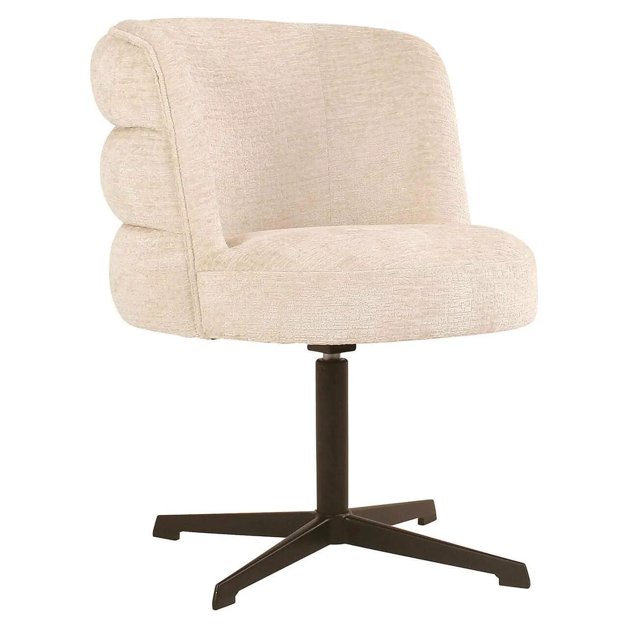 Esszimmerstuhl Alexander Jones cream fusion swivel (Chadwick) auf weißem Hintergrund, mit einem dunklen Spinnenfuß - Richmond Interiors