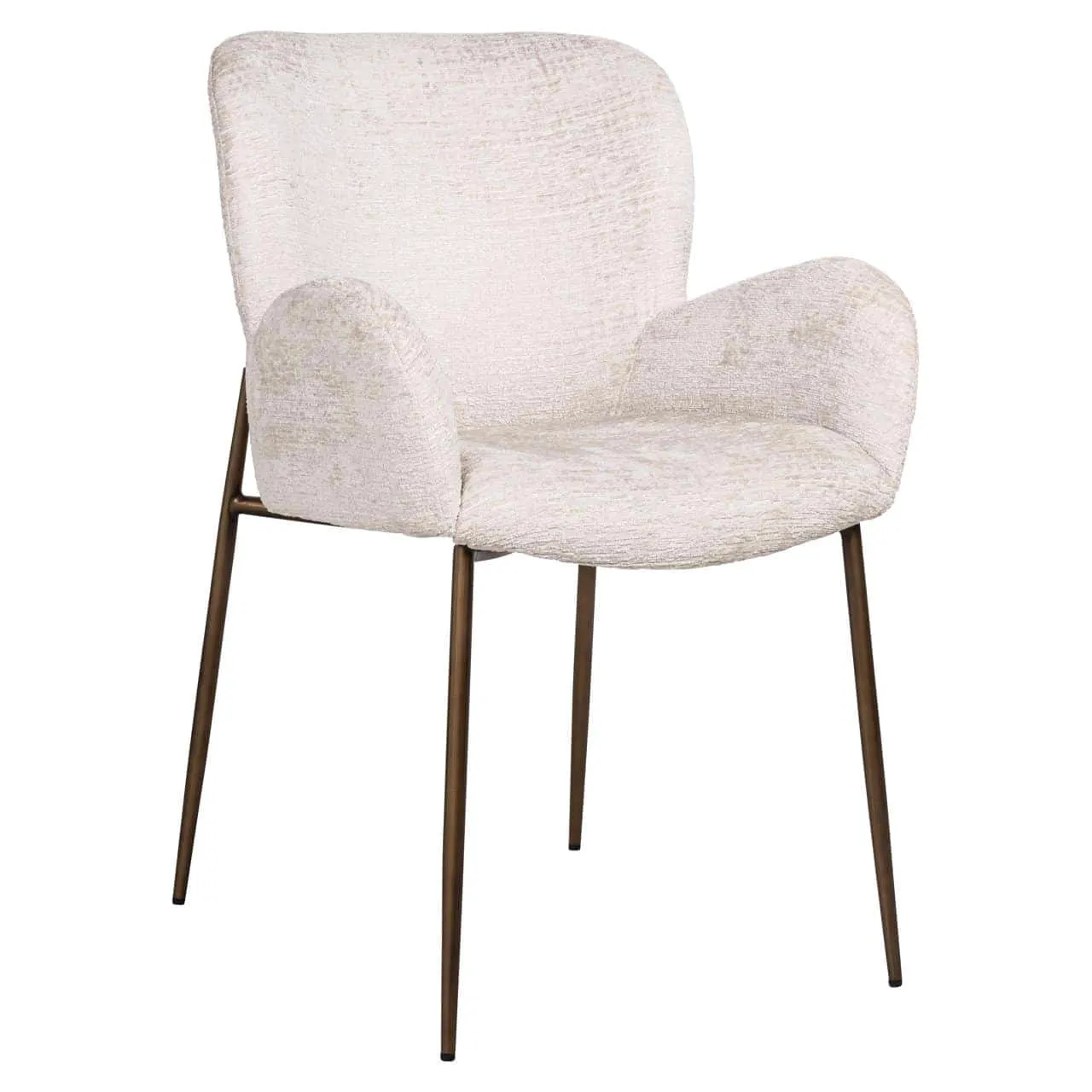 Esstuhl Amber cream fusion fire retardant mit cremefarbener Sitzfläche und Rückenlehne auf weißem Hintergrund - Richmond Interiors