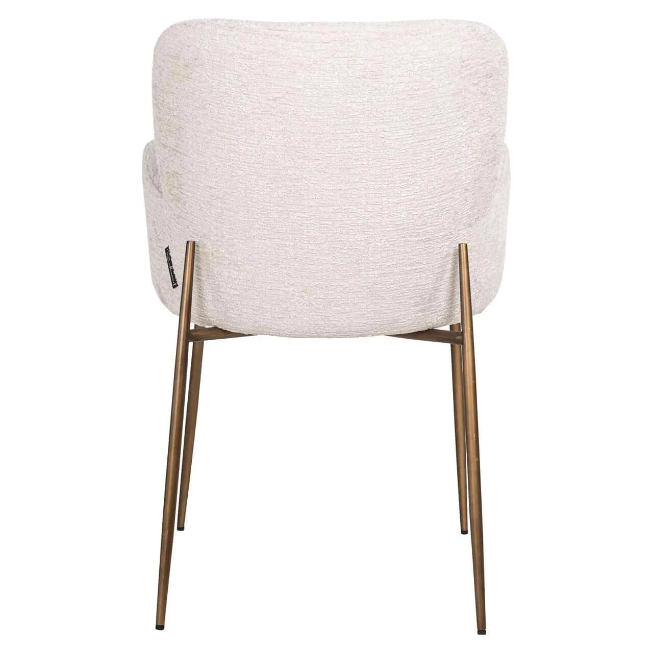 Esstuhl Amber cream fusion fire retardant, von hinten auf weißem Hintergrund fotografiert - Richmond Interiors