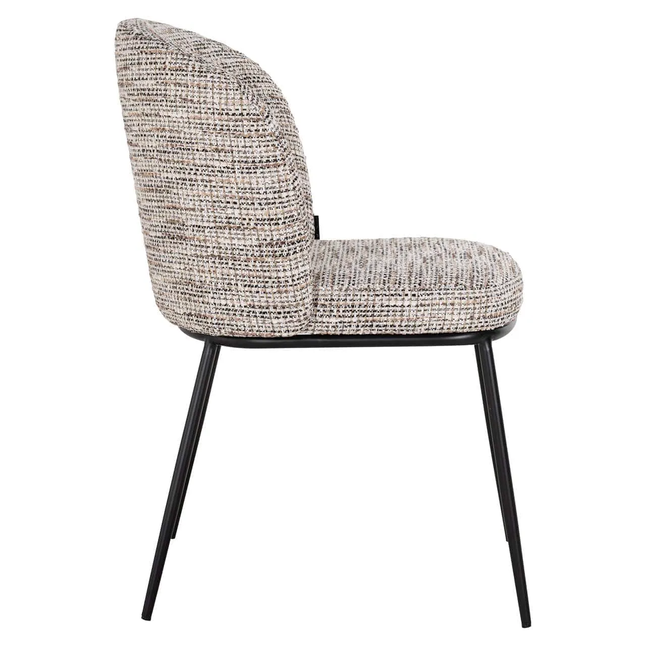 Esszimmerstuhl Elvi trendy nature brandschutz (2er-Set) auf weißem Hintergrund, Seitenansicht - Richmond Interiors